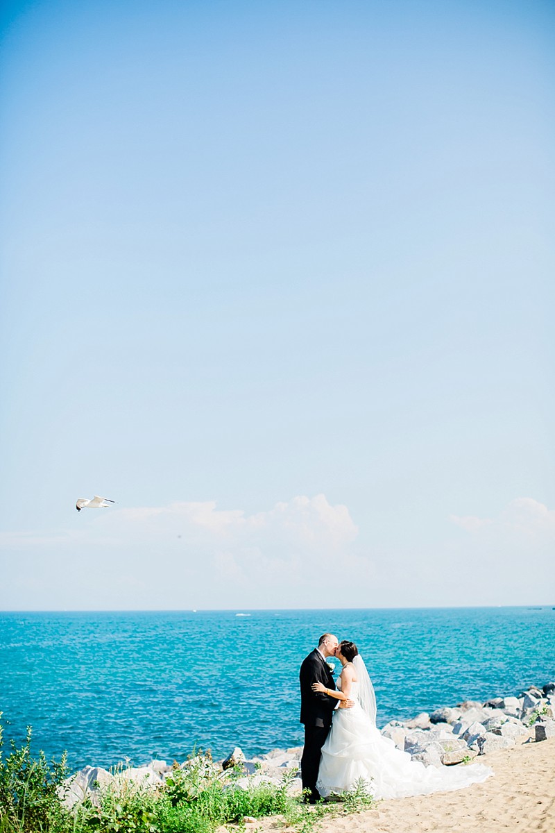 Lake Michigan Beach Wedding Photography in Winthrop Harbor Illinois by Midwest and Destination Wedding Photographer Rachael Osborn © www.rachaelosborn.com