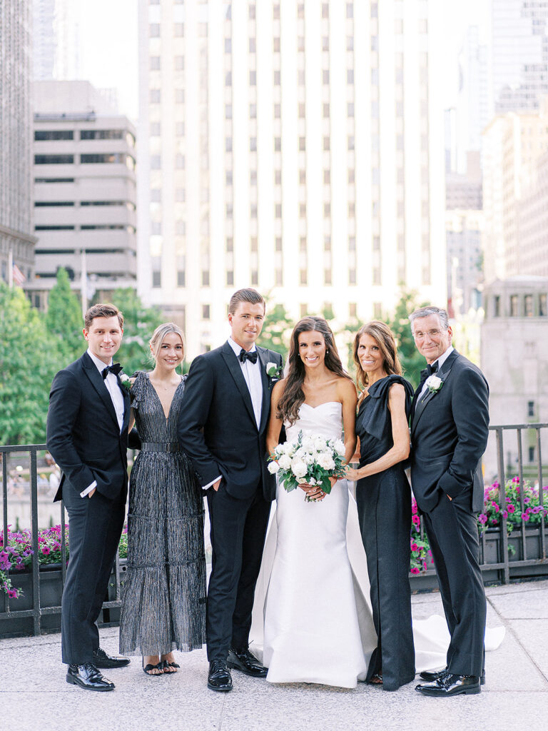 the Langham hotel chicago family wedding portrait 